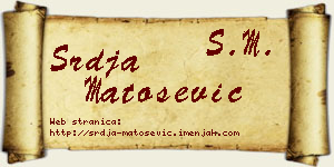 Srđa Matošević vizit kartica